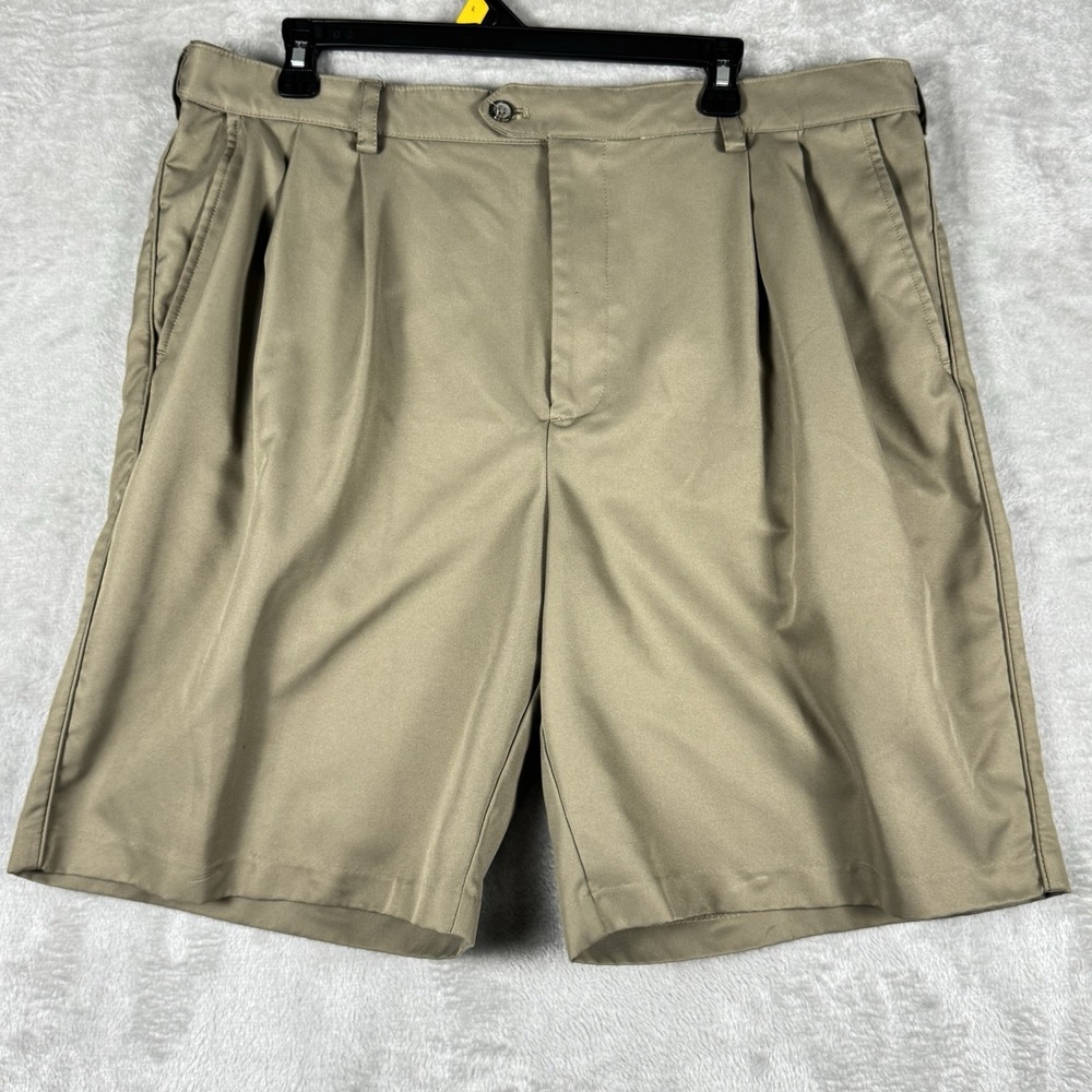 Izod Men's Size 38 Golf Shorts‎ Straight Fit Khaki Tan Sports Casual Comfy